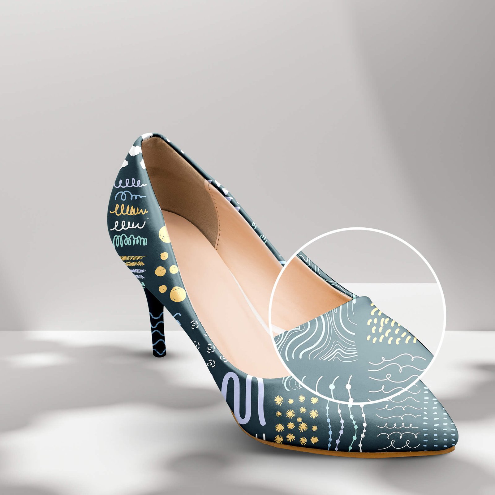Close Up Of a Free High Heels Mockup PSD Template (1)
