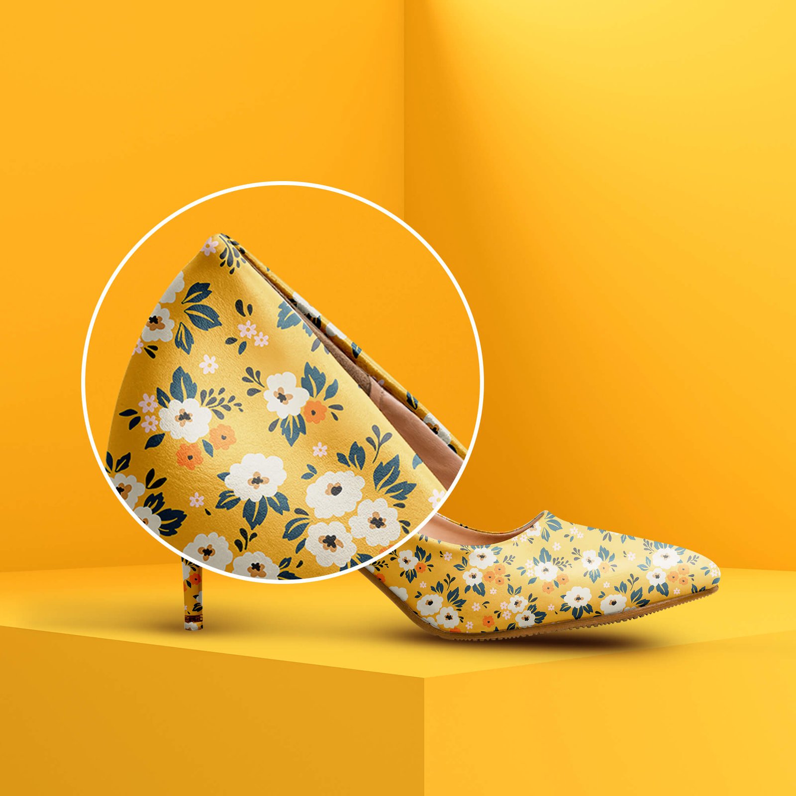 Close Up Of a Free High Heels Mockup PSD Template
