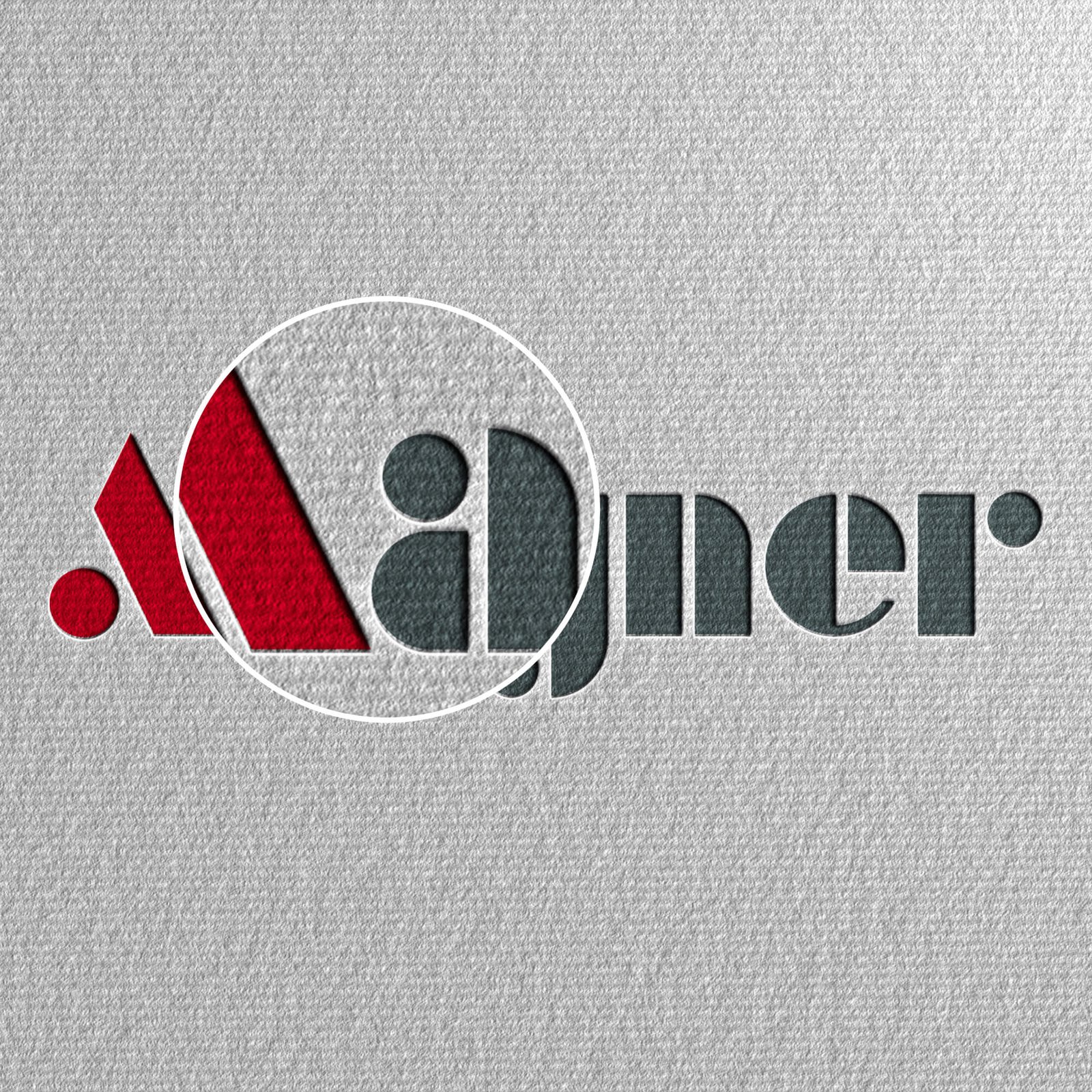 Close Up Of a Free Textured Paper Logo Mockup PSD Template