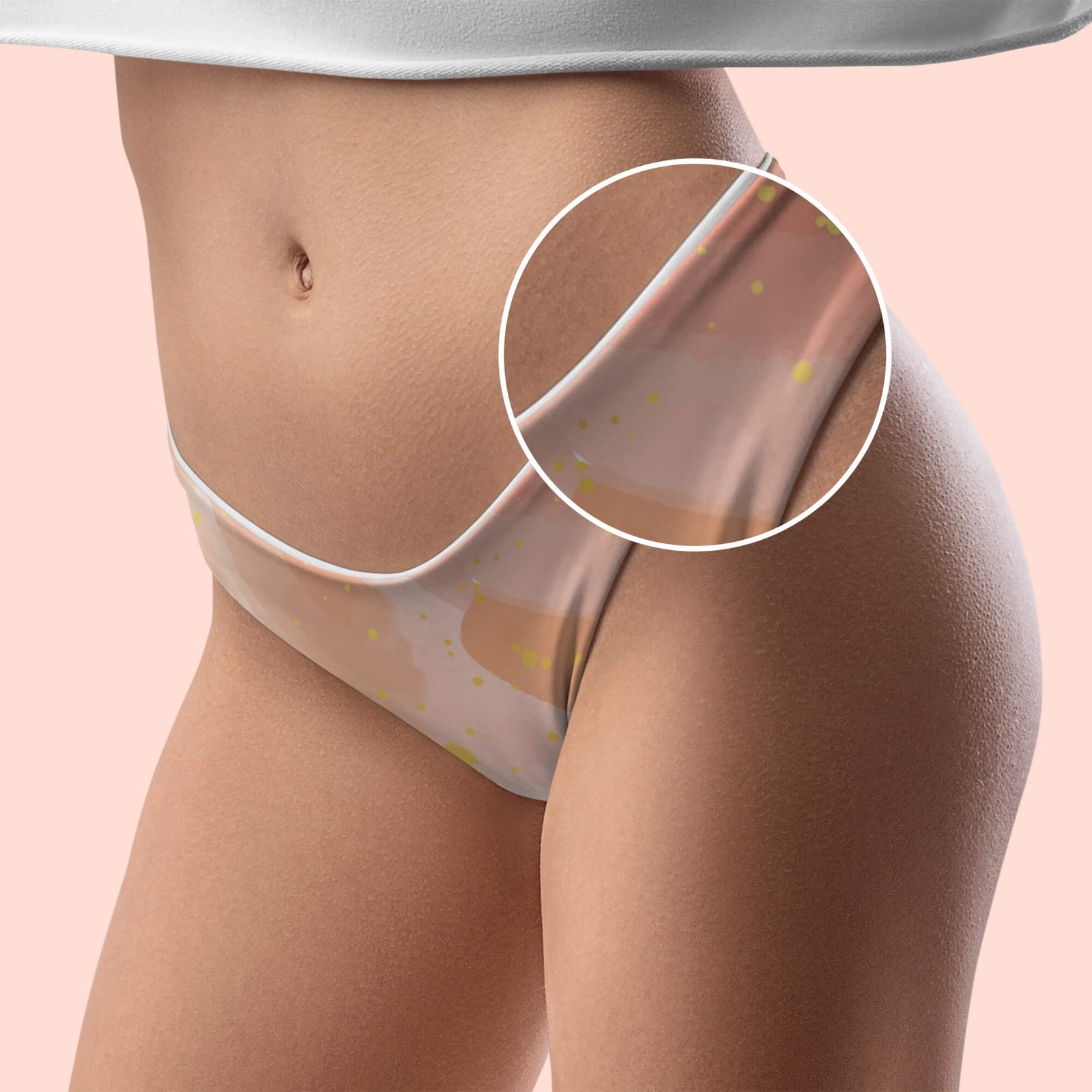 Close Up Of a Free Underwear Mockup PSD Template
