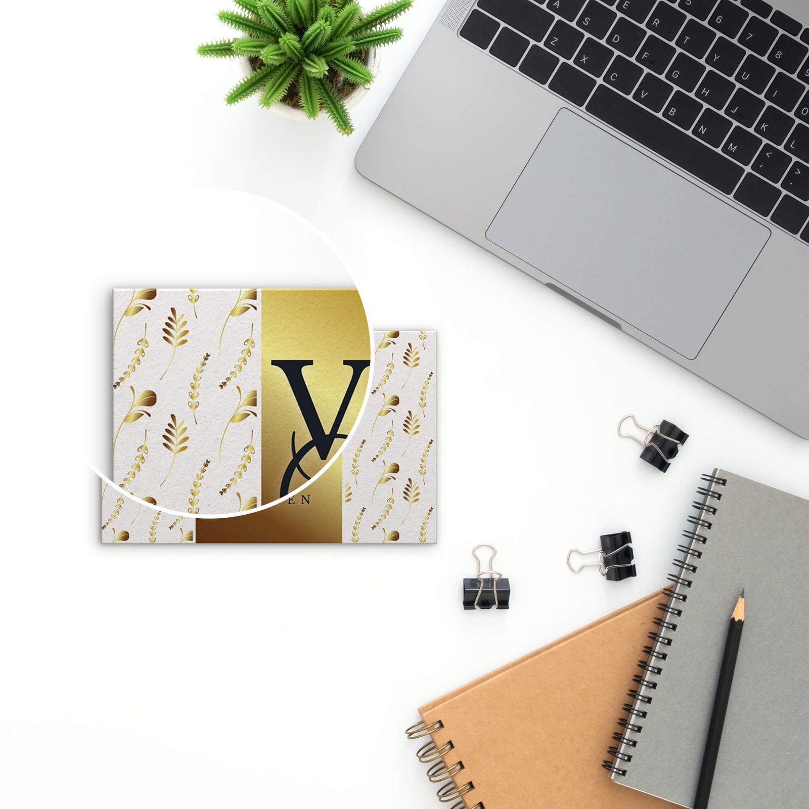 Close Up Of a Free VIP Card Mockup PSD Template