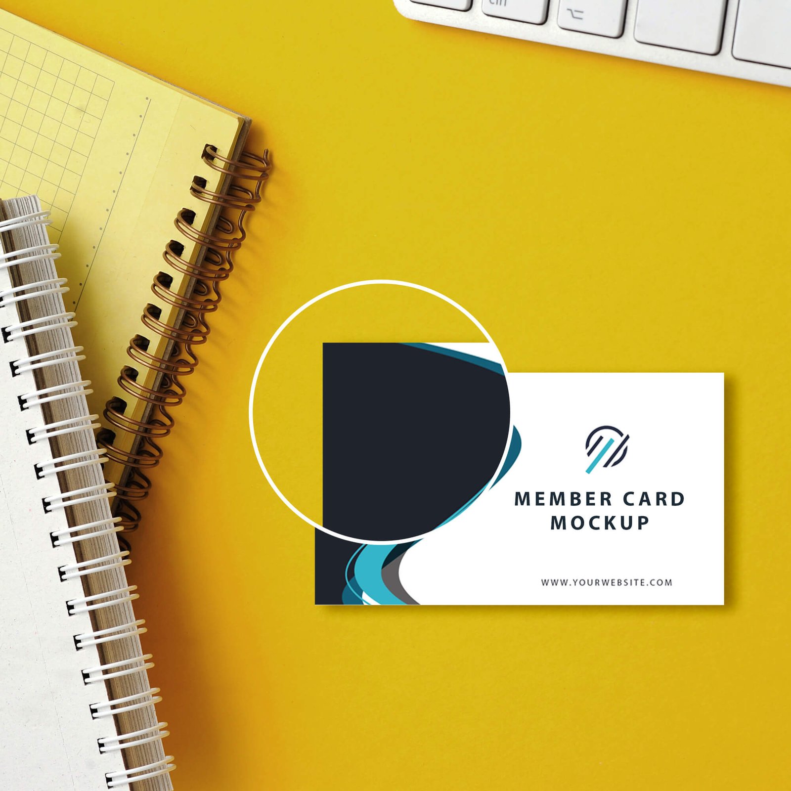 Close Up of a Free Member Card Mockup PSD Tempalte