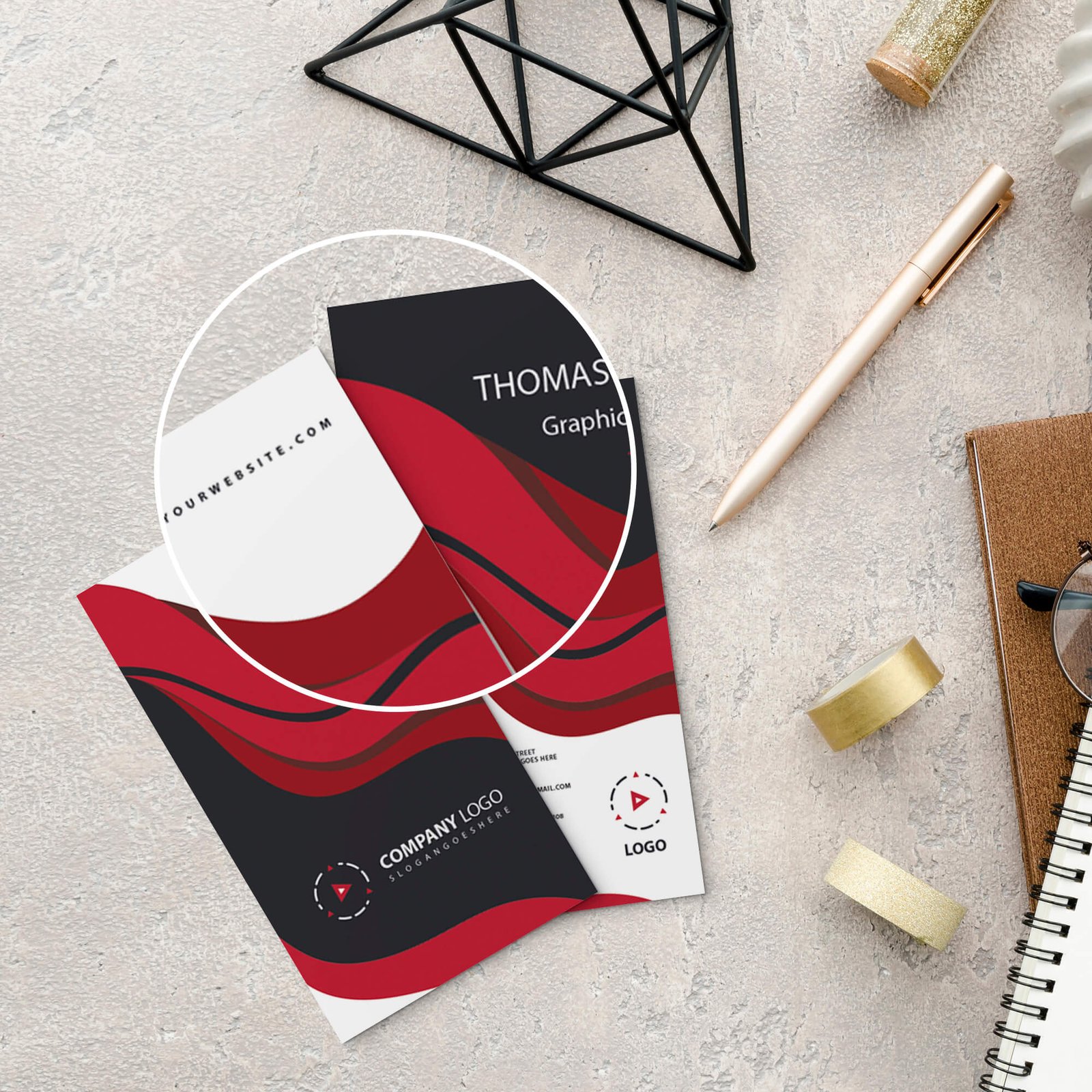 Close Up of a Free Vertical Card Mockup PSD Template (1)