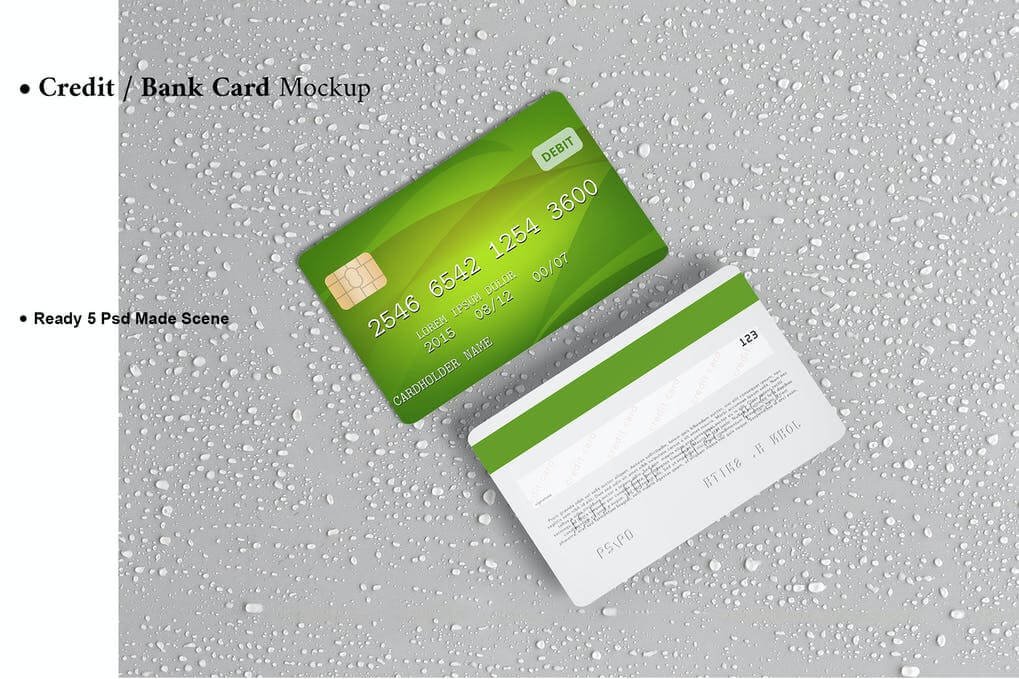 Credit Bank Card Mockup