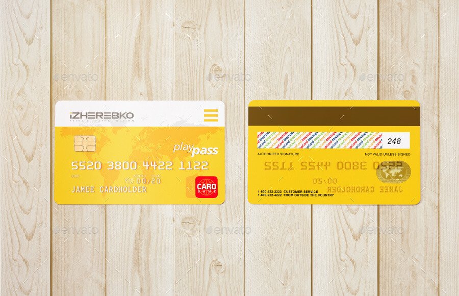 Credit Card Bank Card Mock-Up