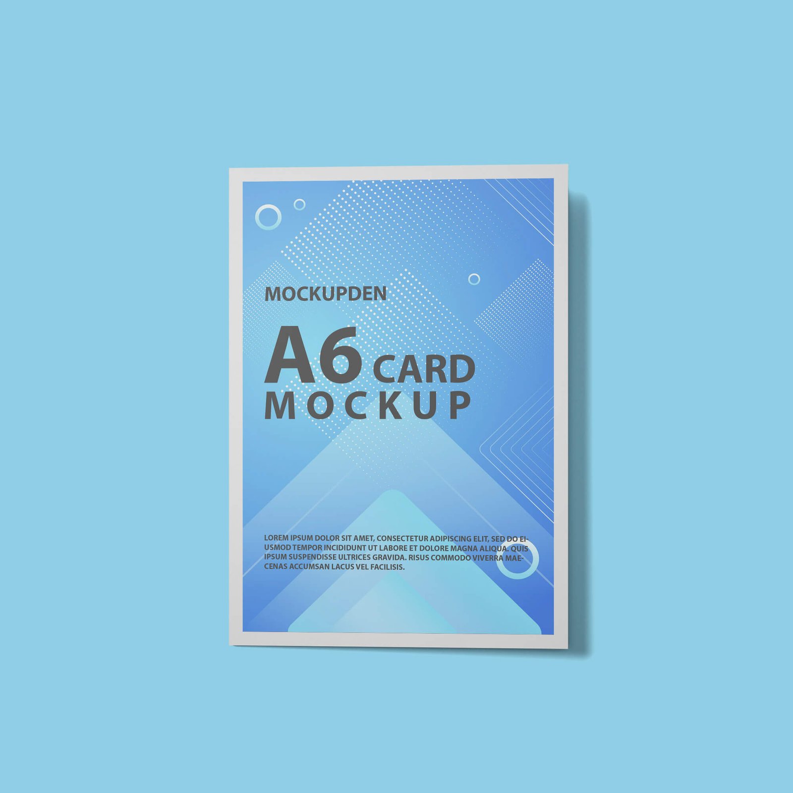 Free A6 Card Mockup PSD Template