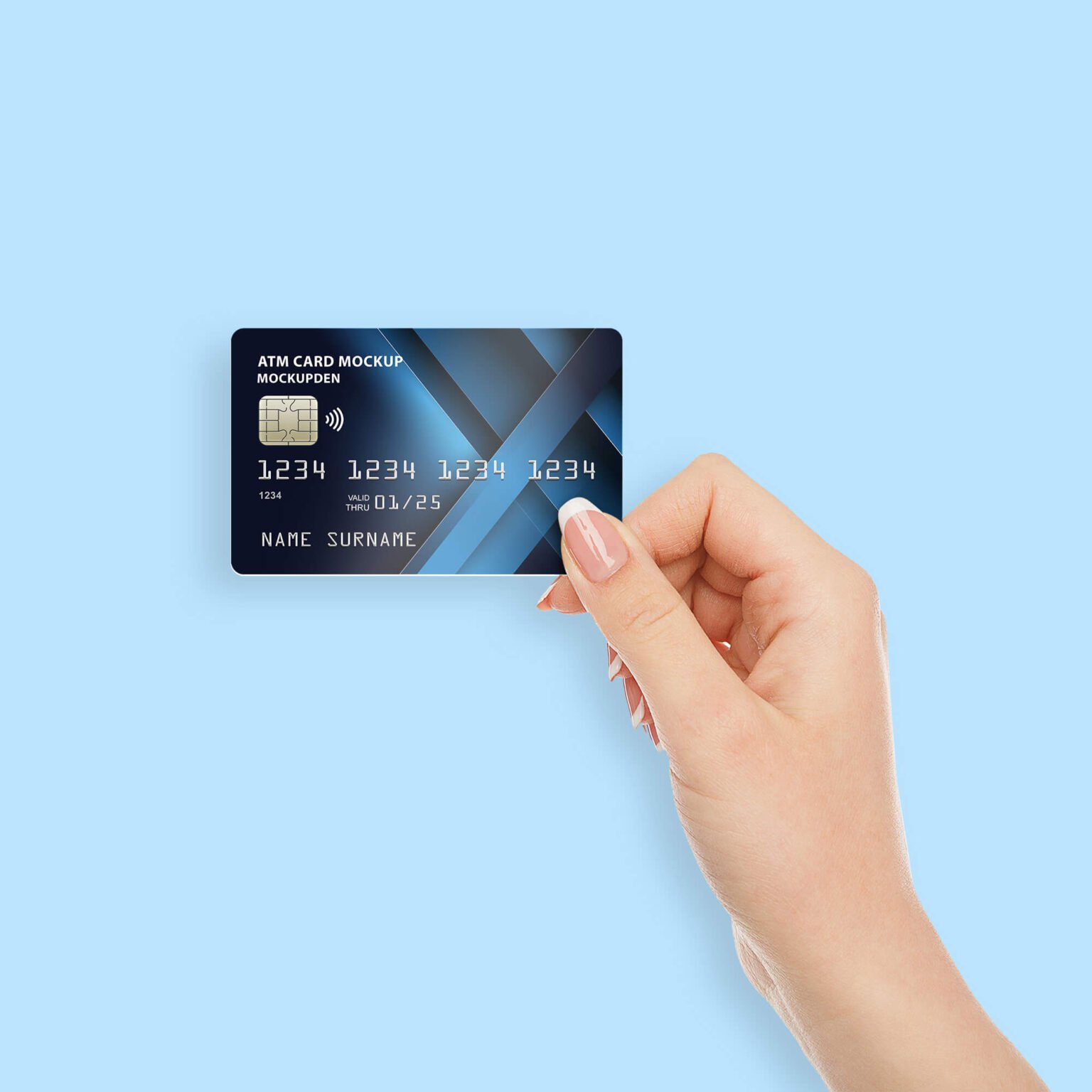 Free Atm Card Mockup PSD Template Mockup Den