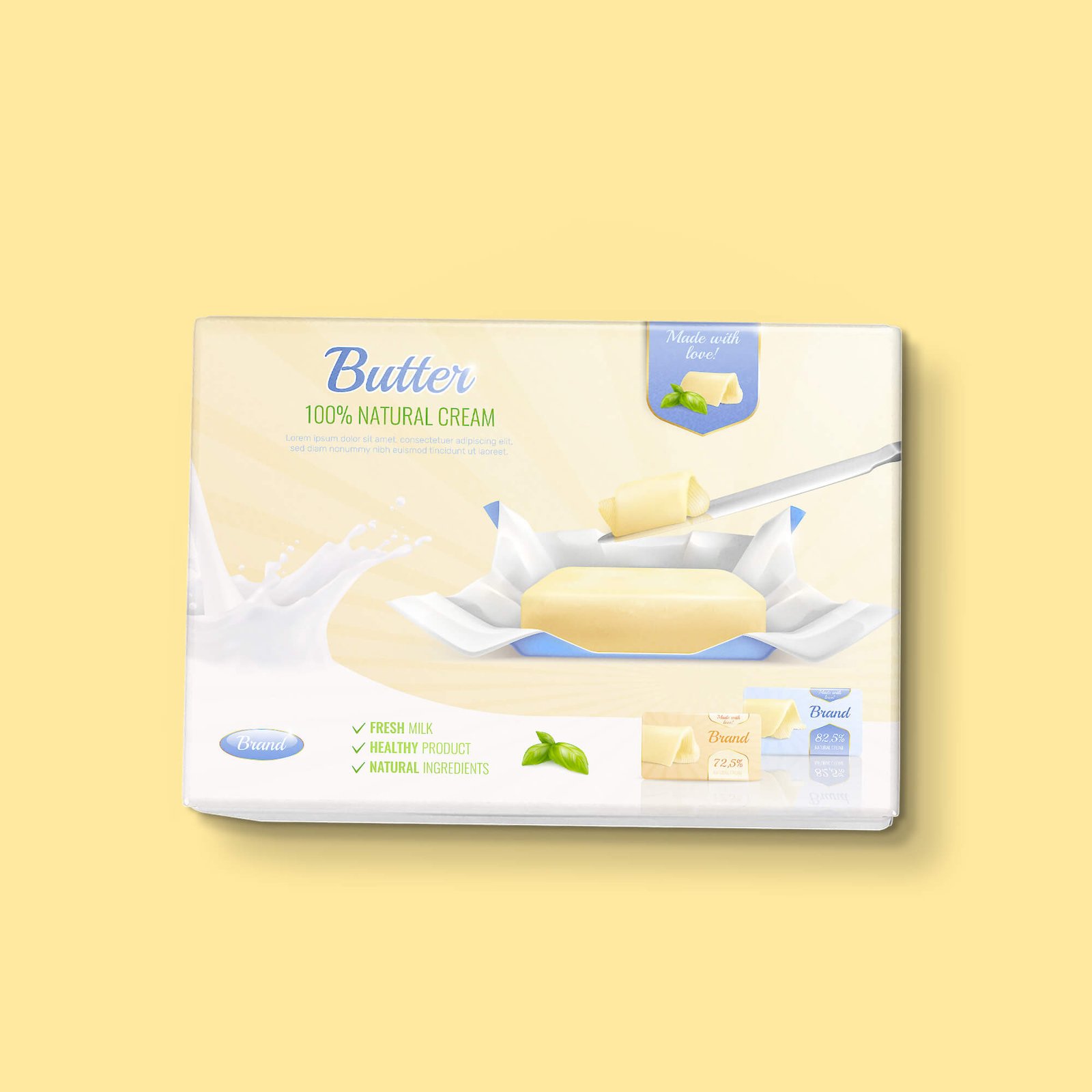 Design Free Butter Mockup PSD Template