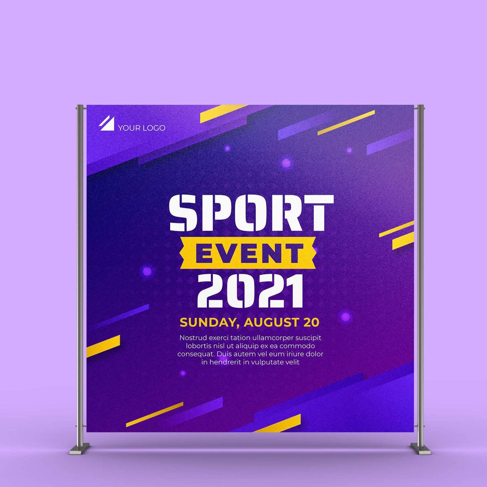 Design Free Event Backdrop Mockup PSD Template