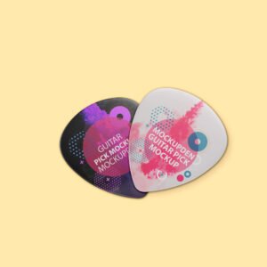 Free Guitar Pick Mockup PSD