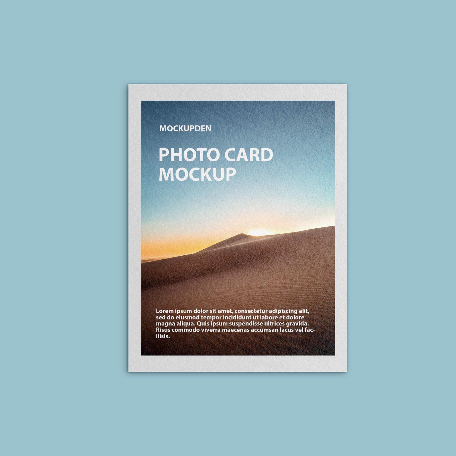 Design Free Photo Card Mockup PSD Template