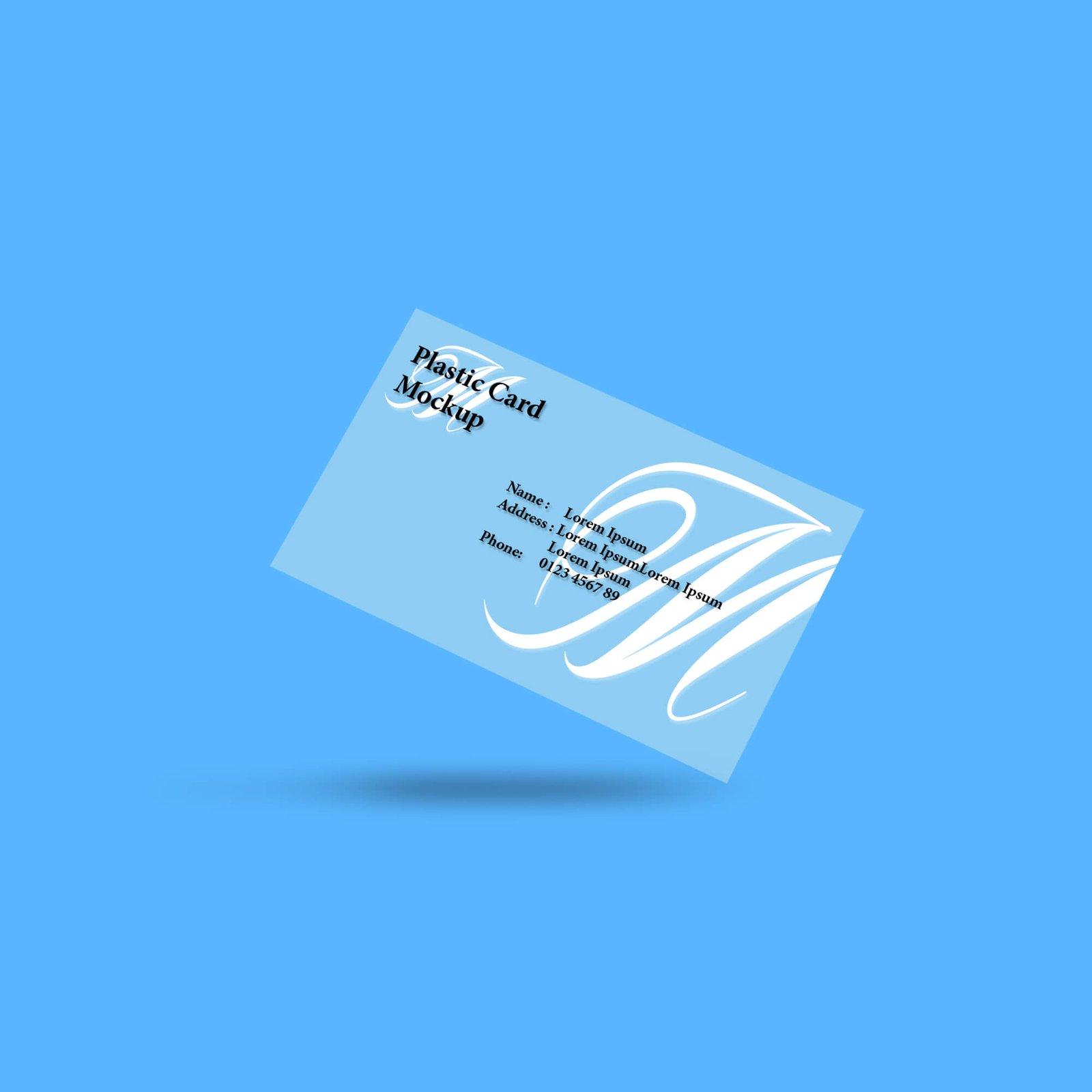 Design Free Plastic Card Mockup PSD Template