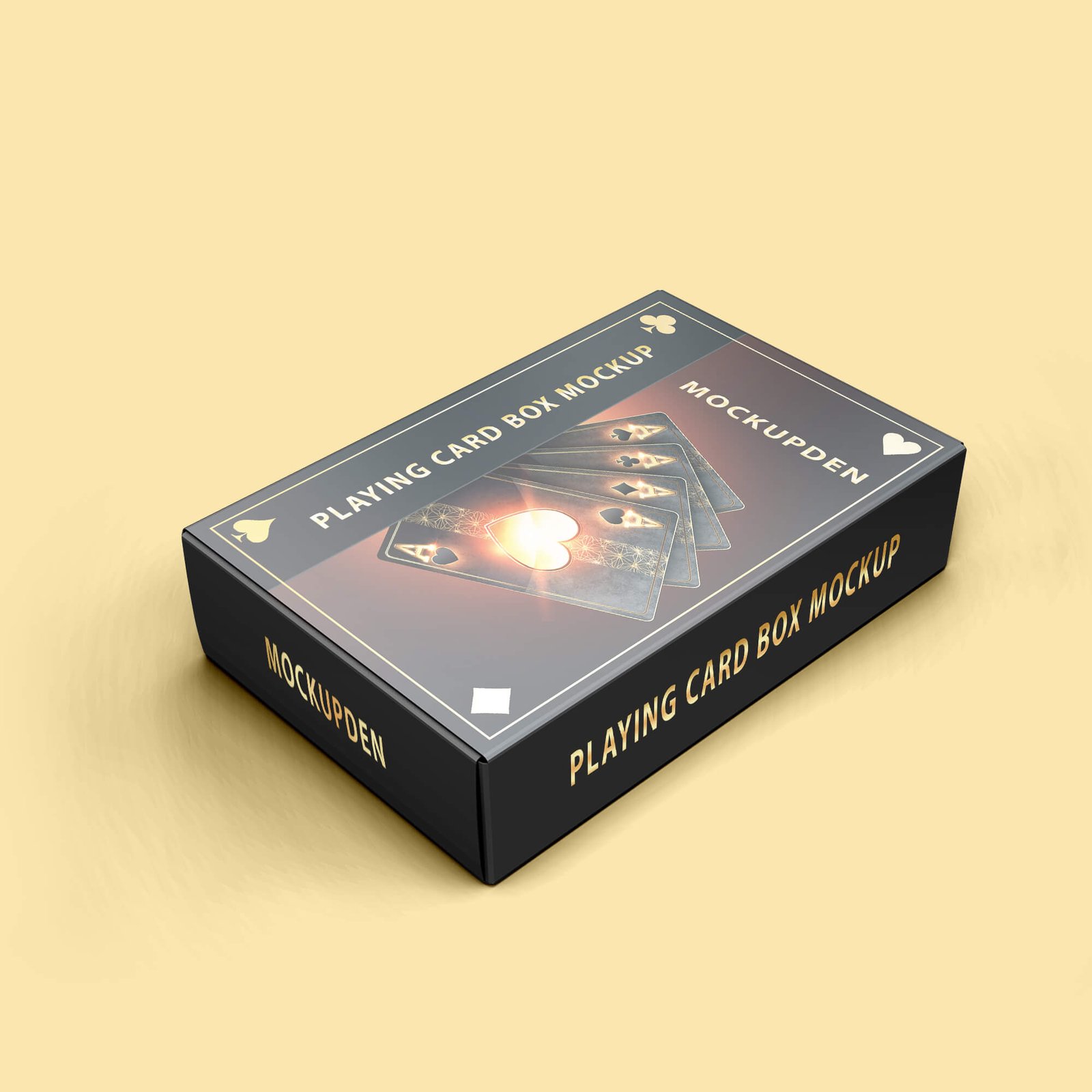Design Free Playing Card Box Mockup PSD Template
