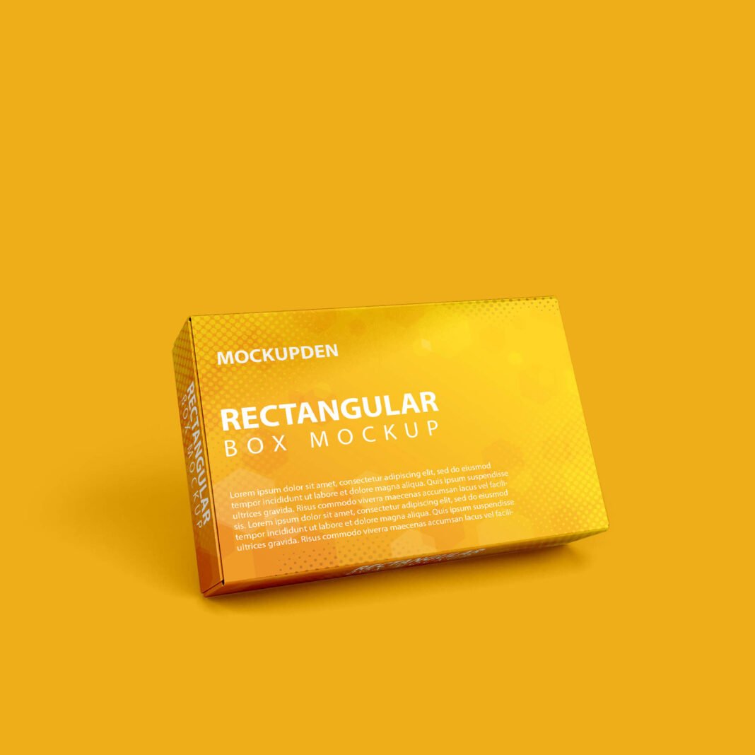 Free Rectangular Box Mockup PSD