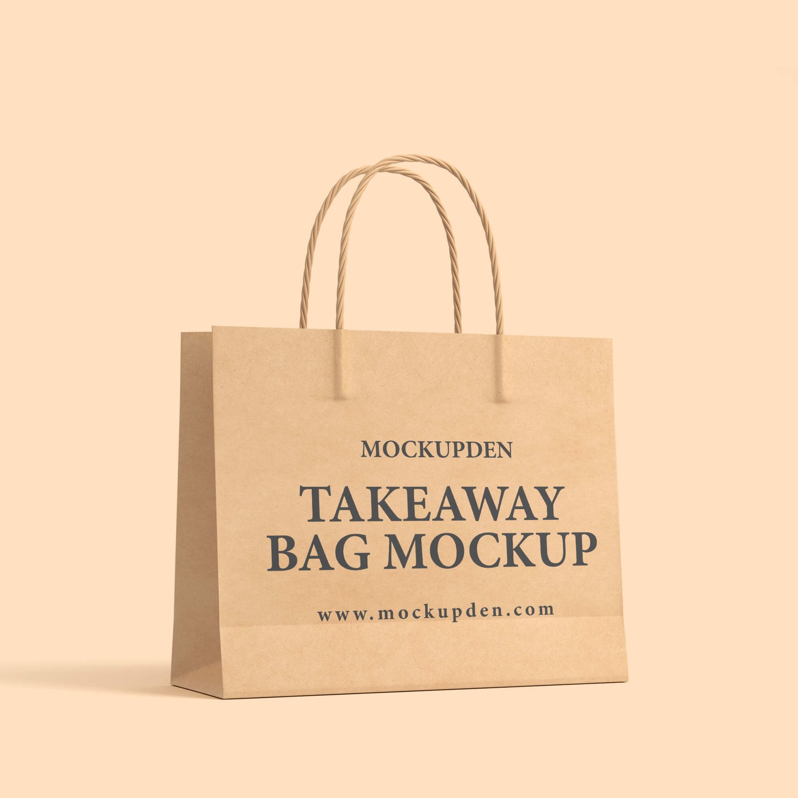 Design Free Takeaway Bag Mockup PSD Template