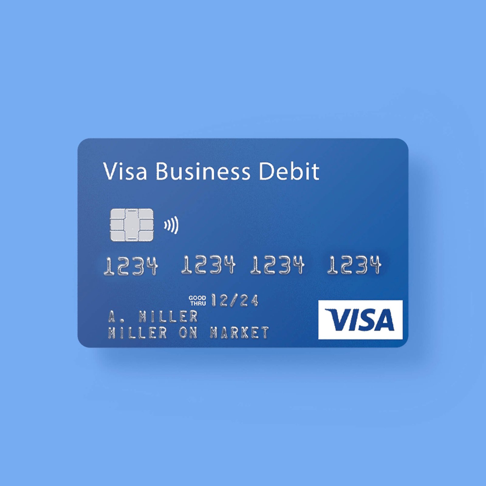 Design Free Visa Card Mockup PSD Template