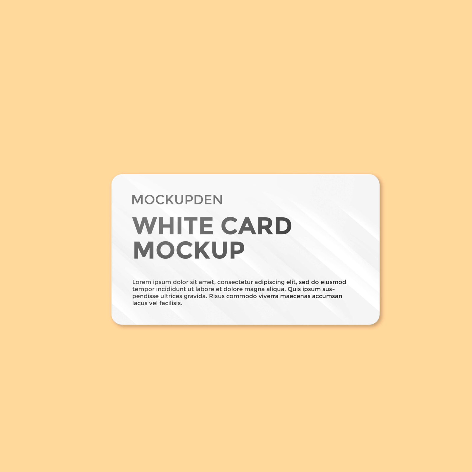 Free White Card Mockup PSD