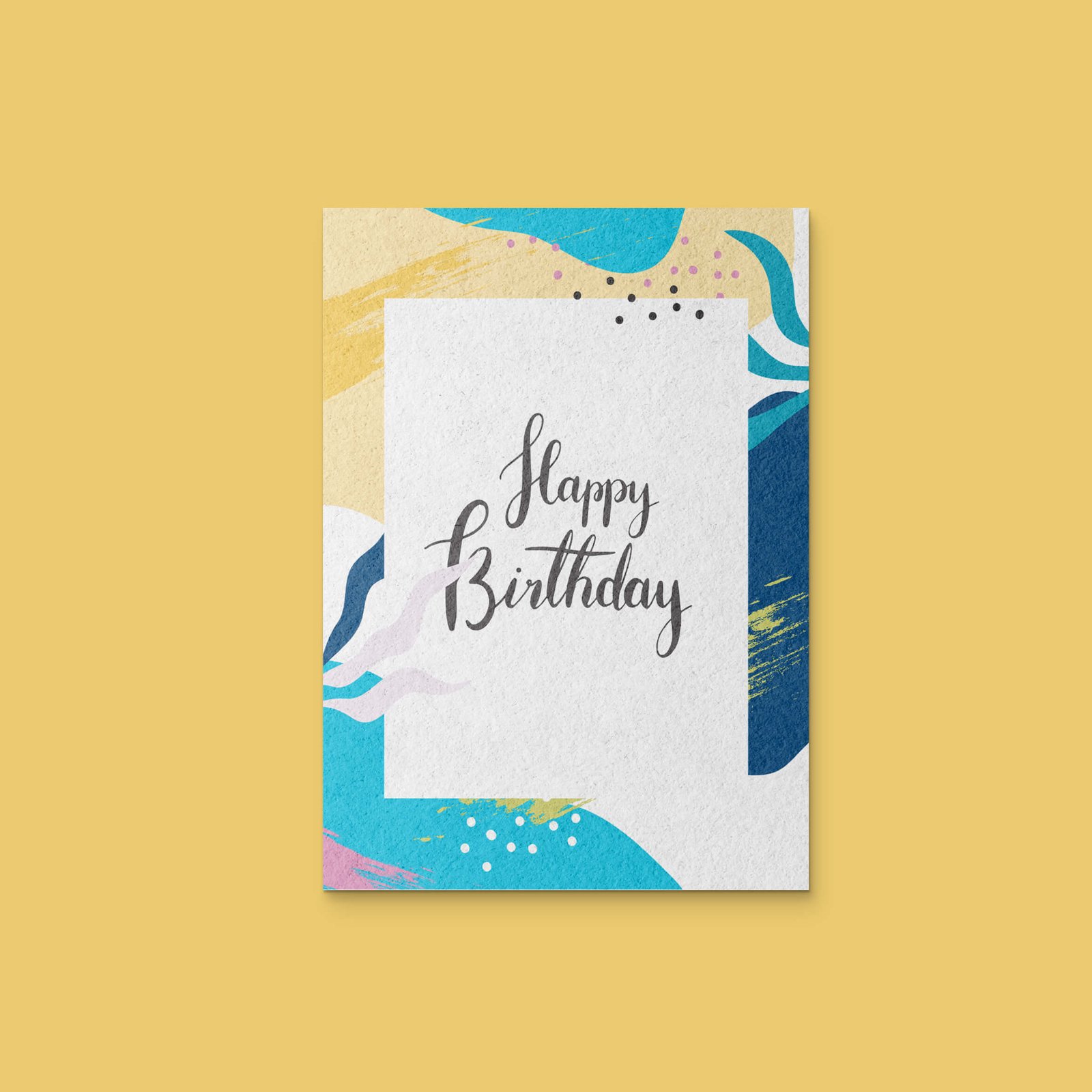 Design Free Wish Card Mockup PSD Template