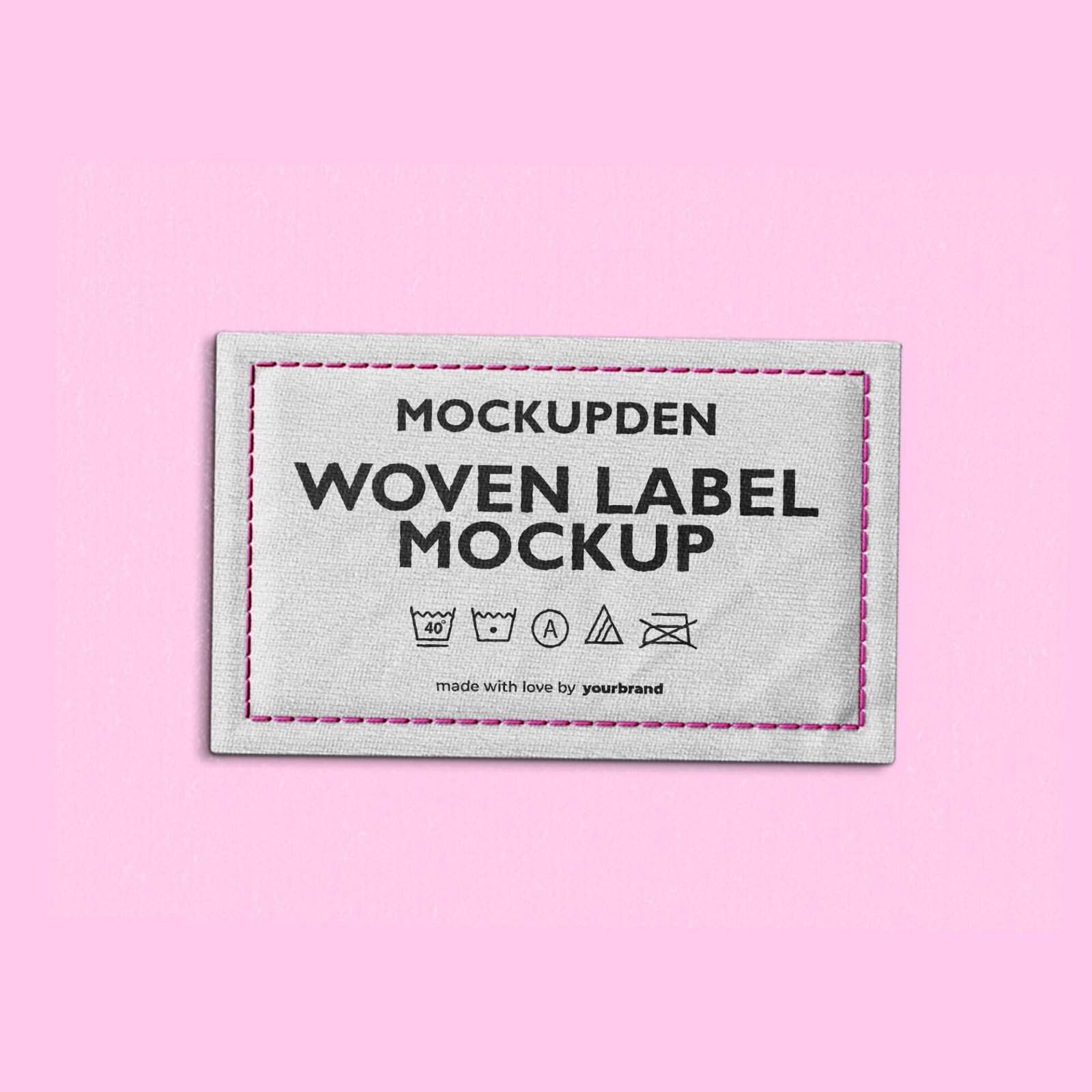 Free Woven Label Mockup PSD Template - Mockup Den