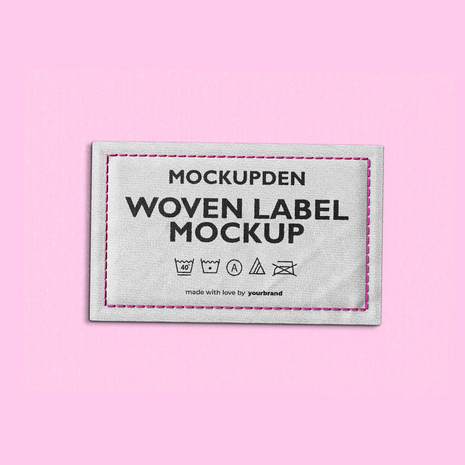 Design Free Woven Label Mockup PSD Template