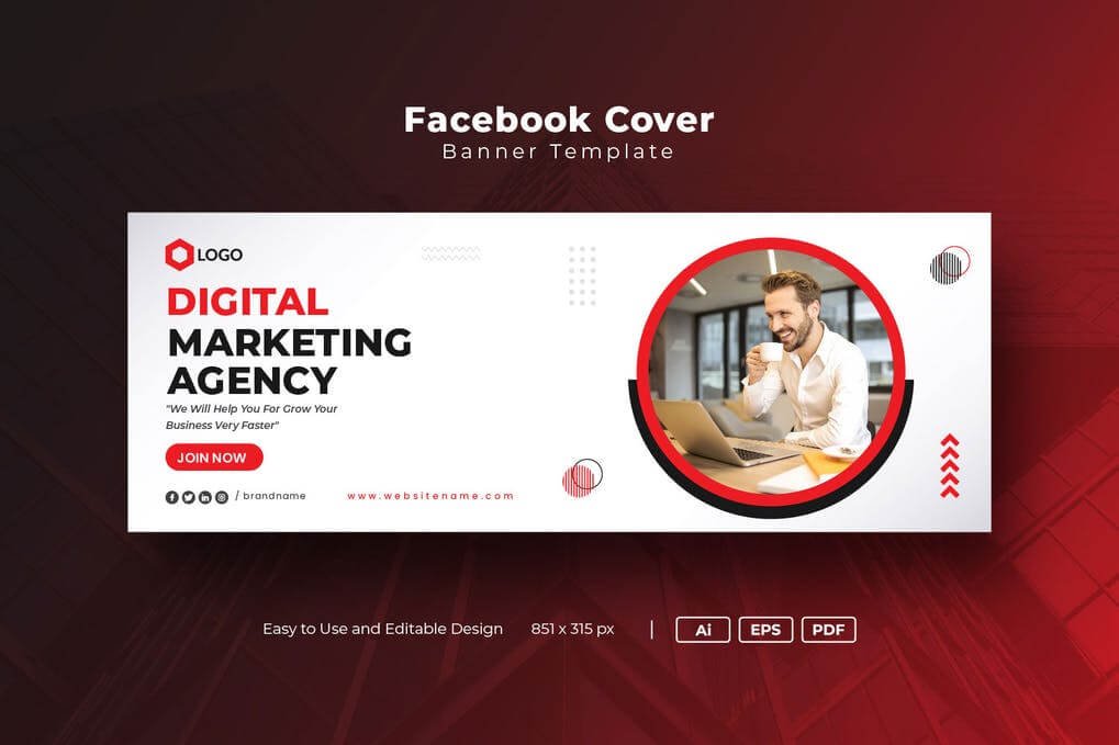 Digital Marketing Facebook Cover Template (2)