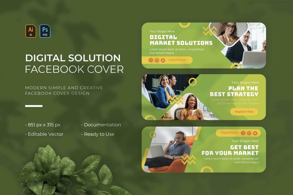 Digital Solution Facebook Cover