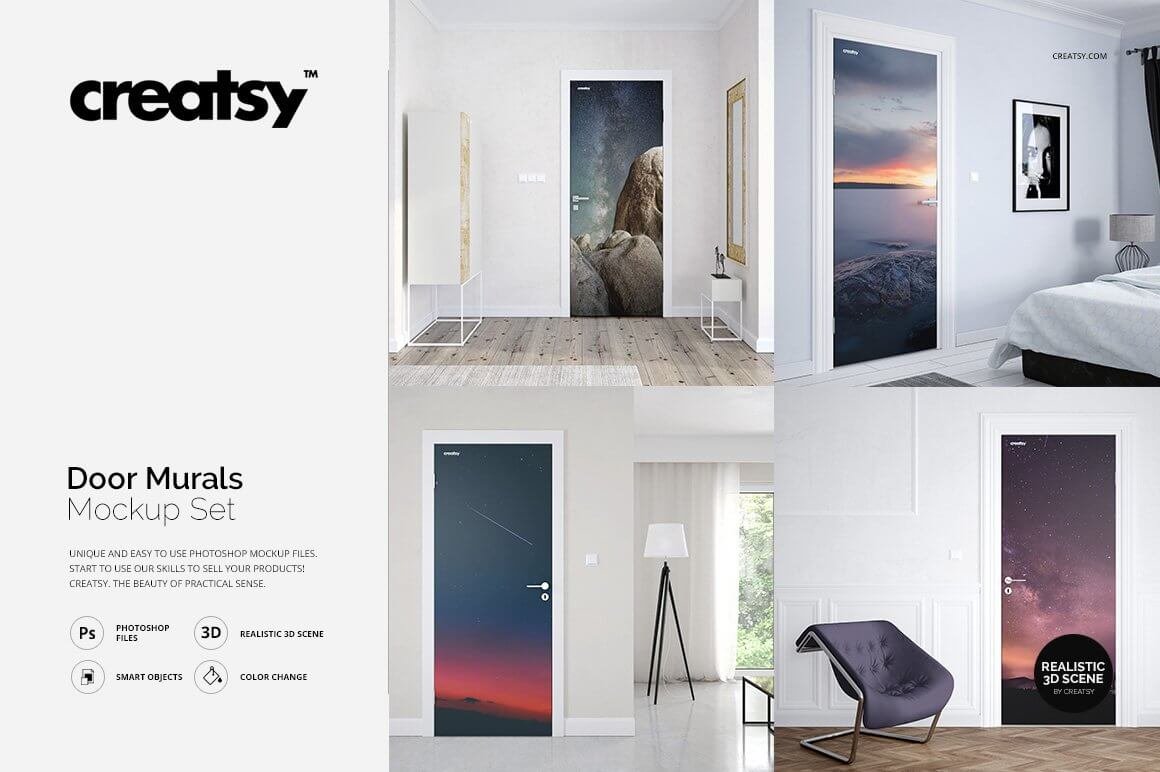 Door Murals Mockup Set