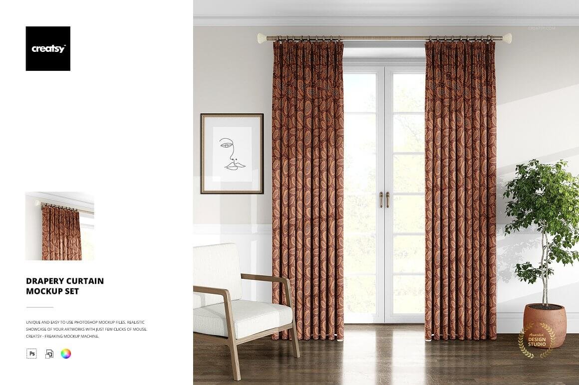 Drapery Curtain Mockup Set