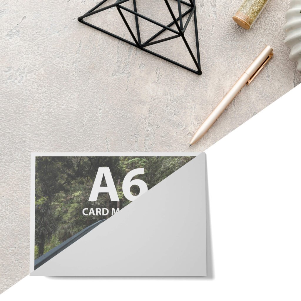 Free A6 Card Mockup PSD Template