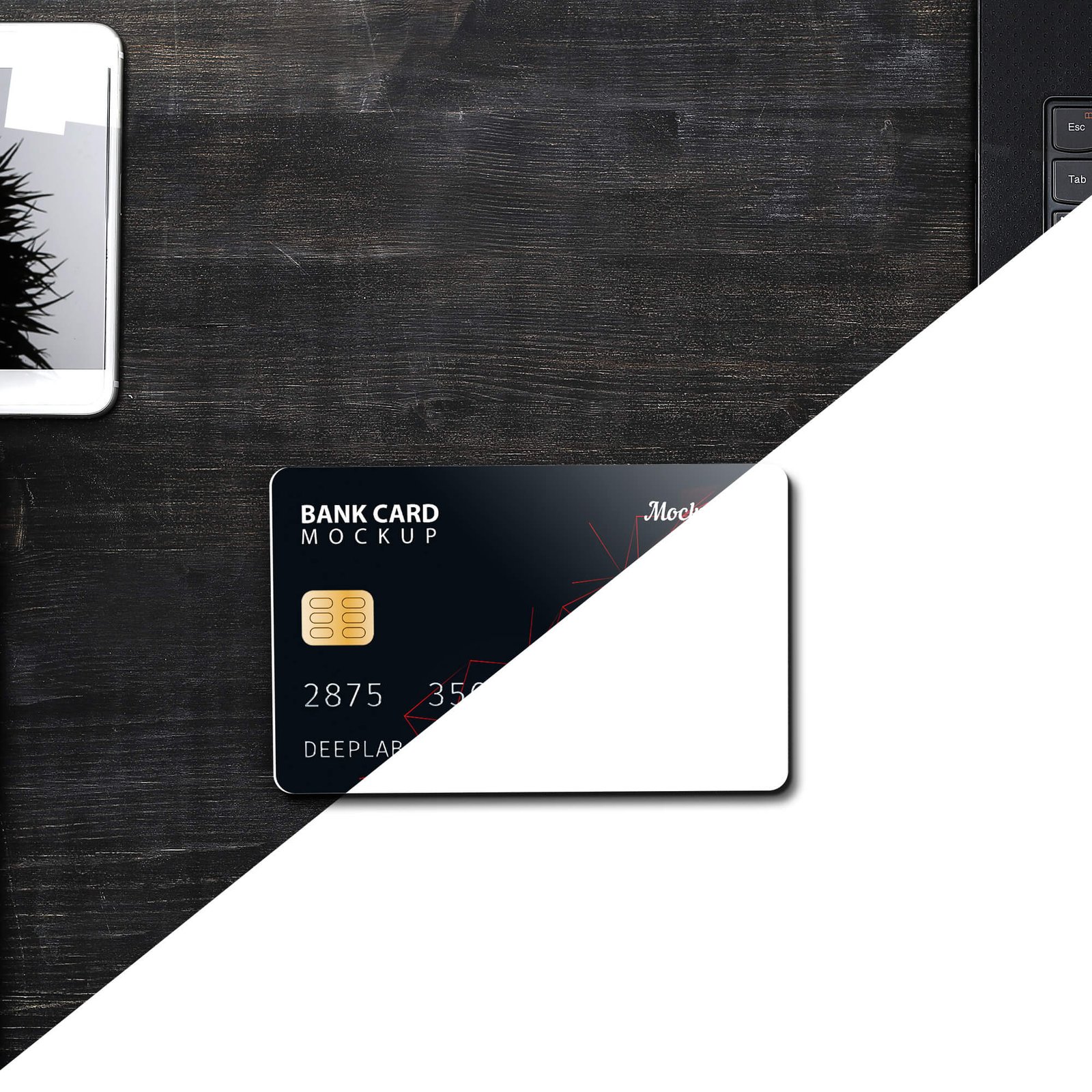 Editable Free Bank Card Mockup PSD Template (1)