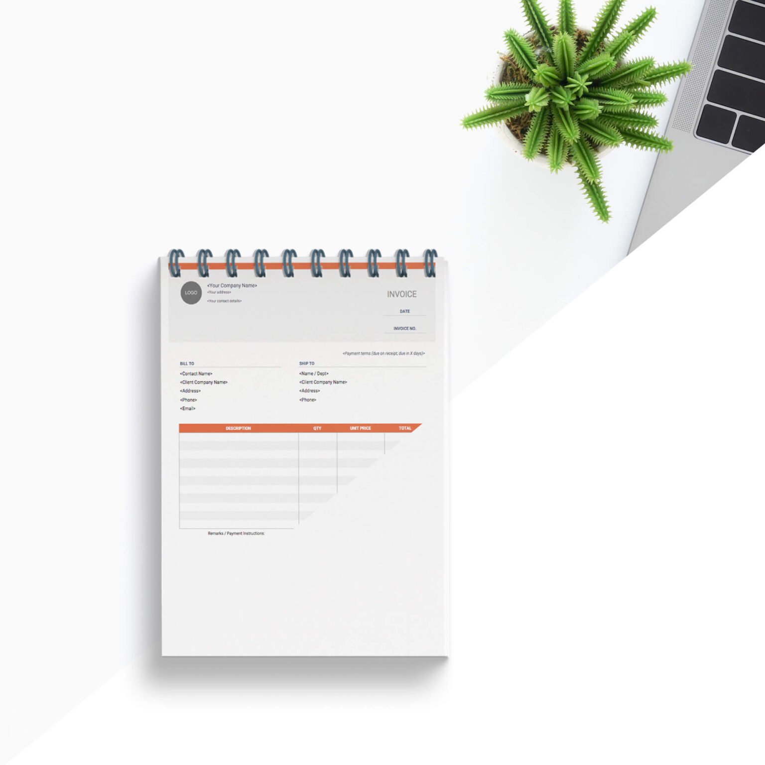 Free Bill Mockup PSD Template