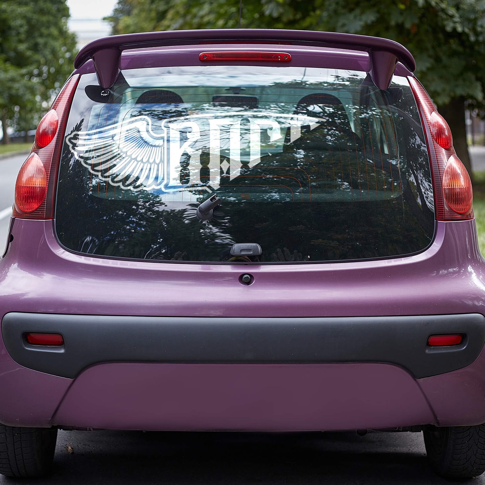 Editable Free Car Back Window Mockup PSD Template