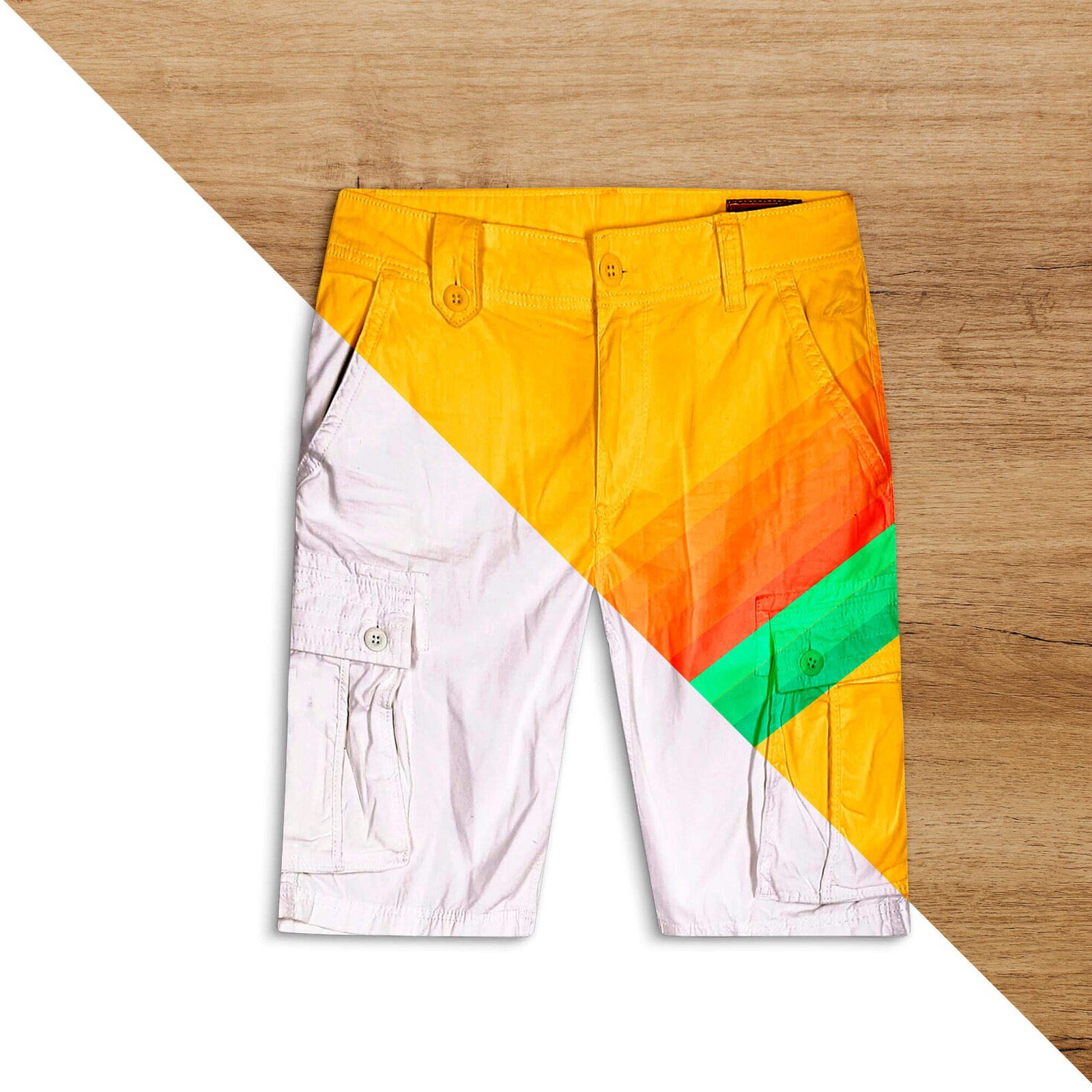 Editable Free Cargo Shorts Mockup PSD Template