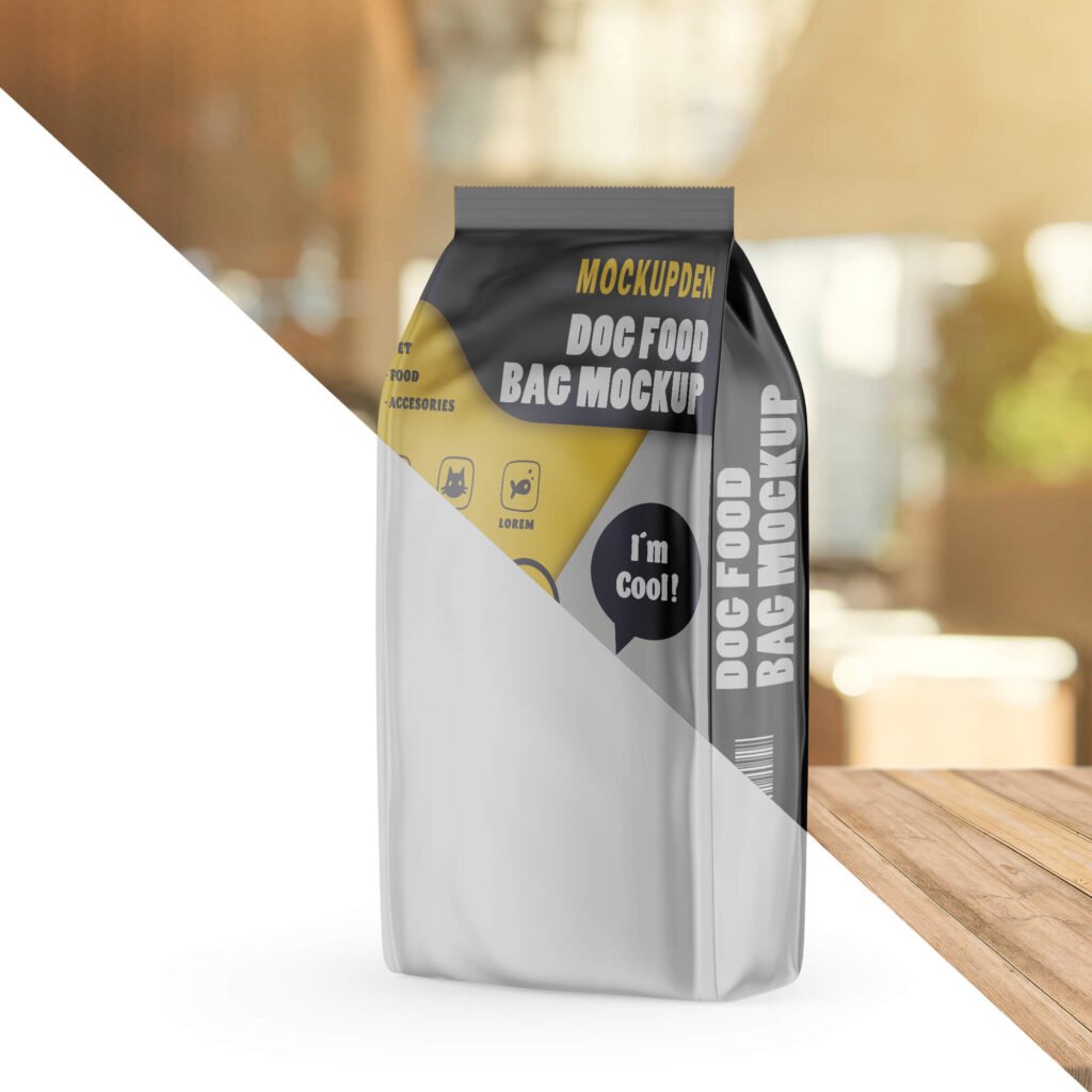 Free Dog Food Bag Mockup PSD