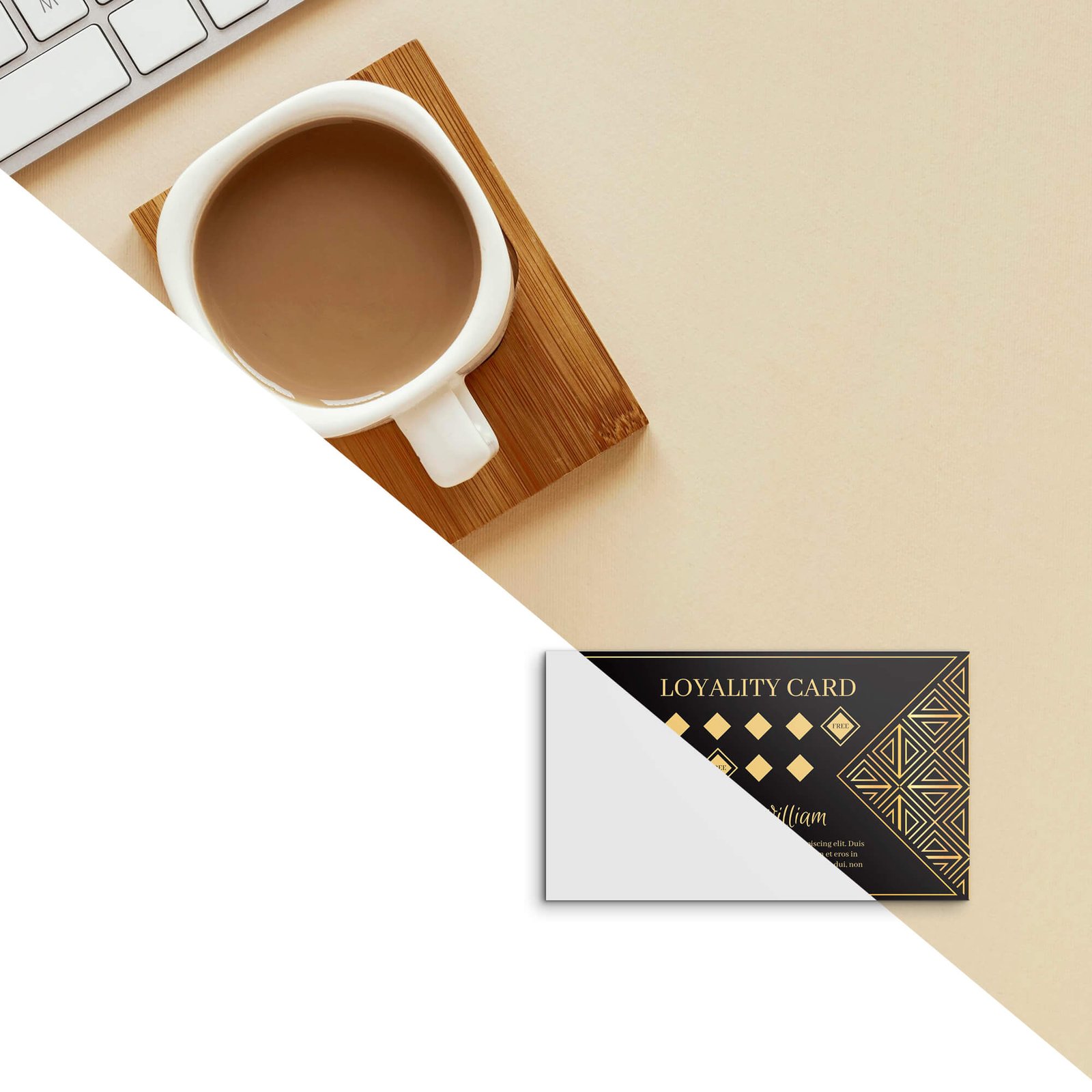 Editable Free Loyalty Card Mockup PSD Template