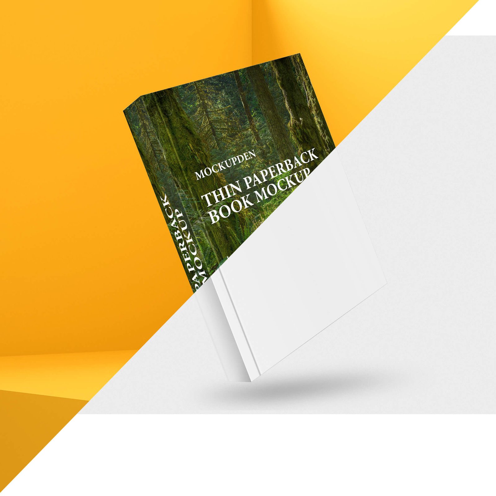 Editable Free Thin Paperback Book Mockup PSD Template
