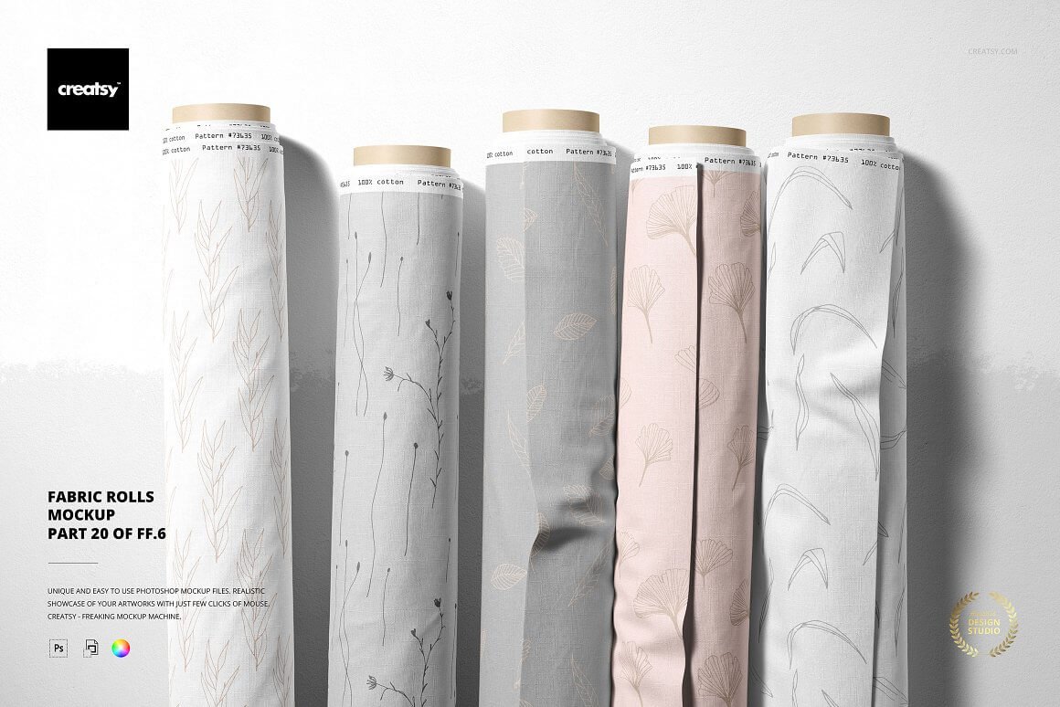 Fabric Rolls Mockup 20 FF v.6