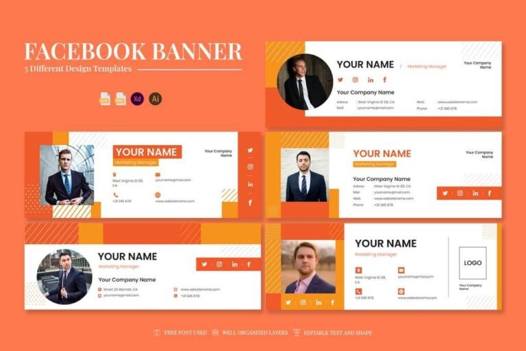 21+ Useful Facebook Profile Mockup PSD Templates For Social Media Marketing Campaign