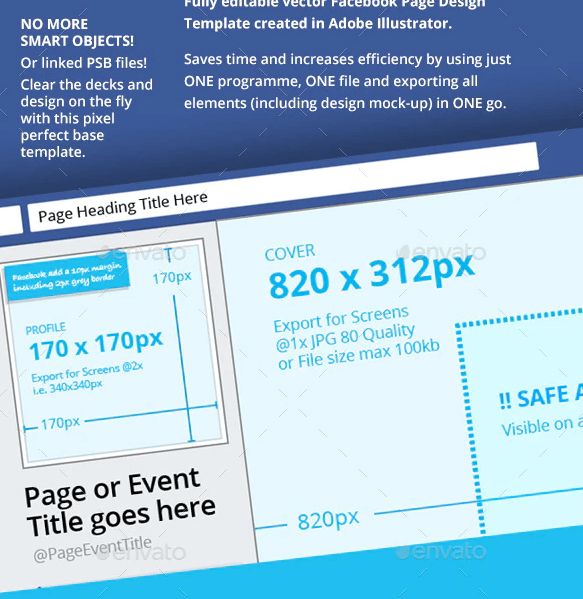 Facebook Page Template & Mock-up Kit