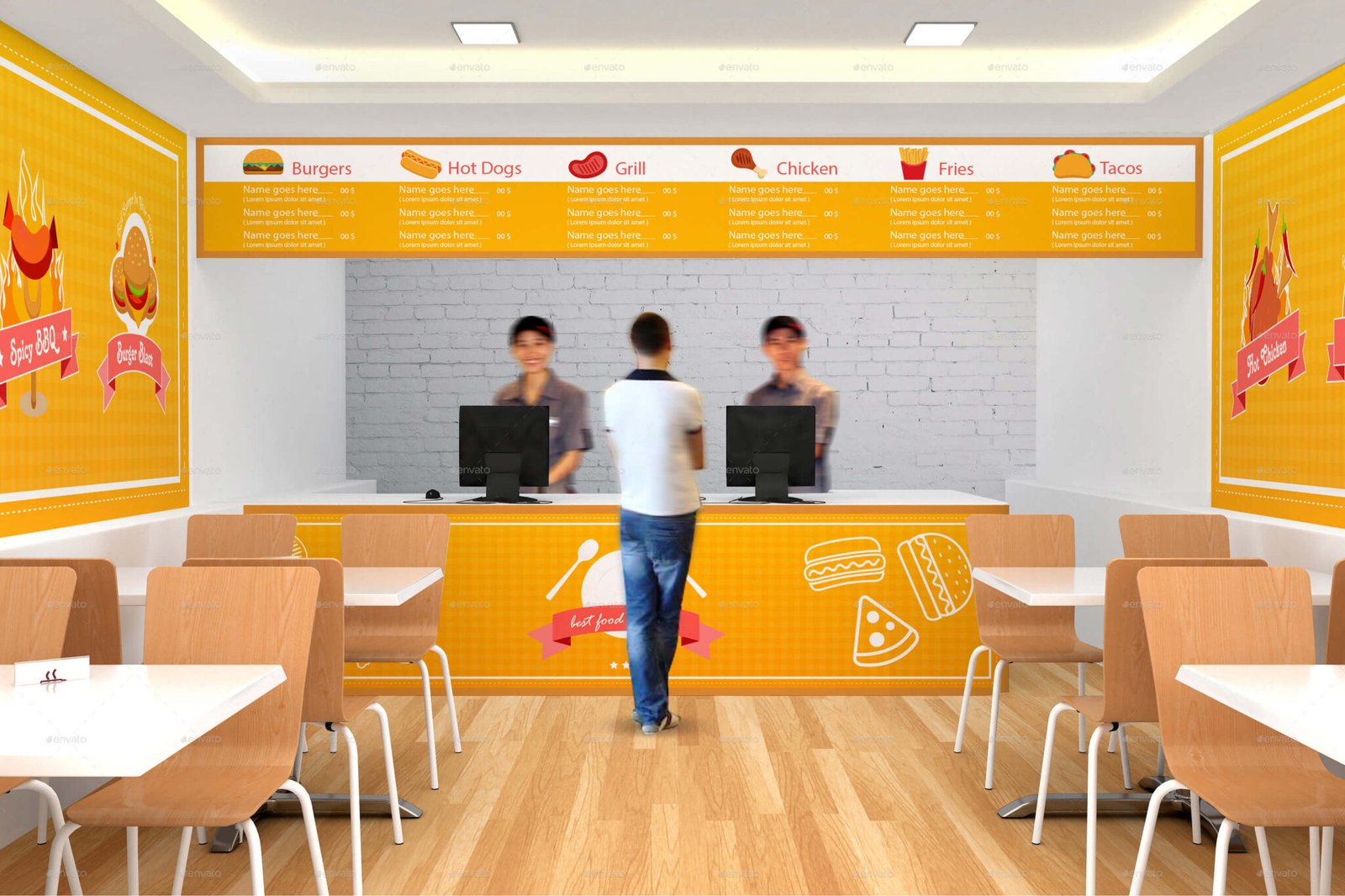 18+ Best FREE Restaurant Branding Mockup PSD Templates