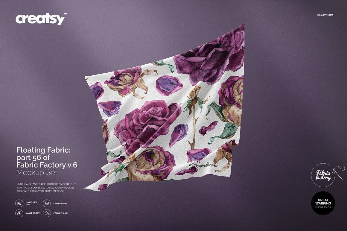 Floating Fabric Mockup 56 FF v.6