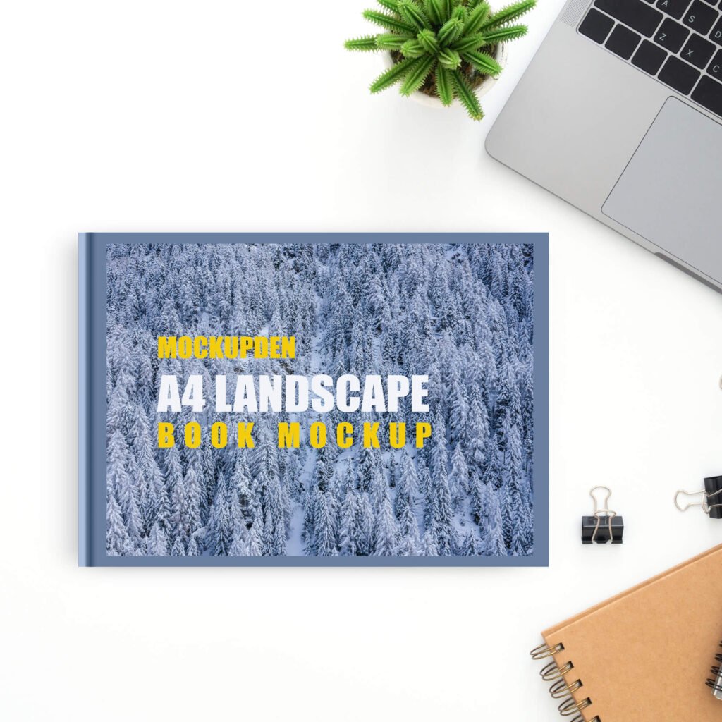 Free A4 Landscape Book Mockup P