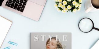 Free A4 Magazine Mockup PSD Template