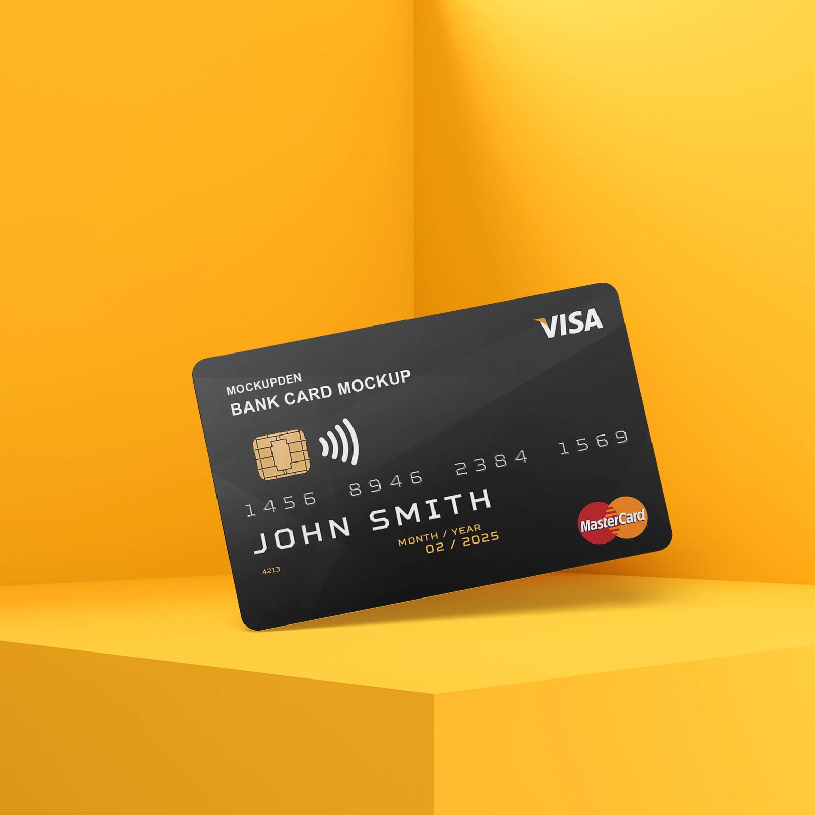 Free Bank Card Mockup PSD Template