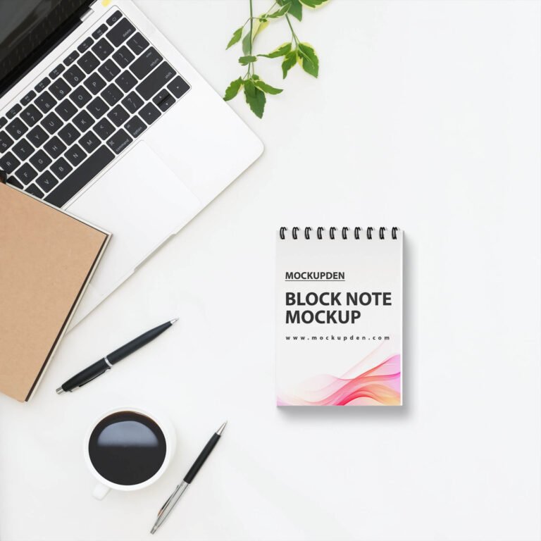 Free Block Note Mockup PSD Template