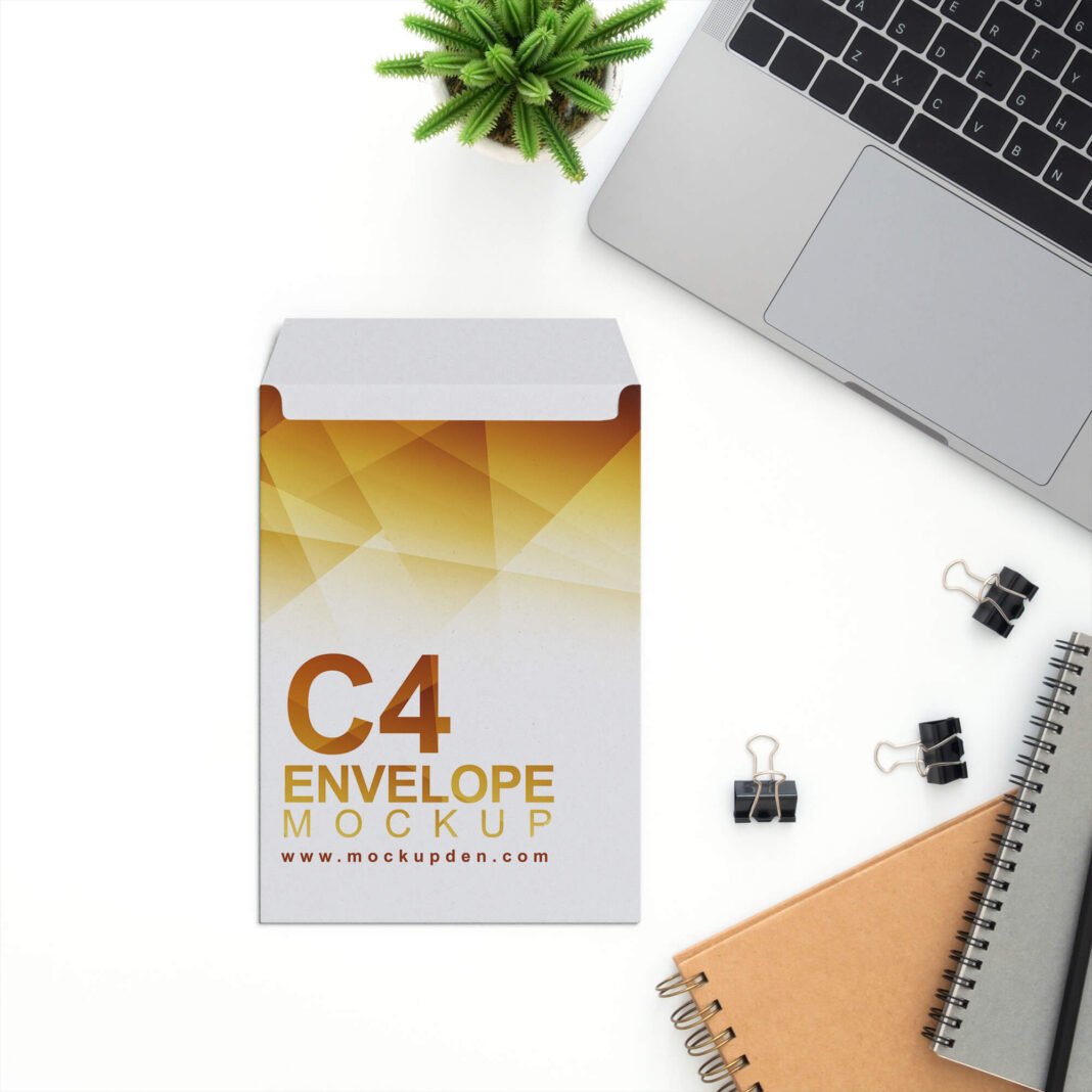 Free C4 Envelope Mockup PSD