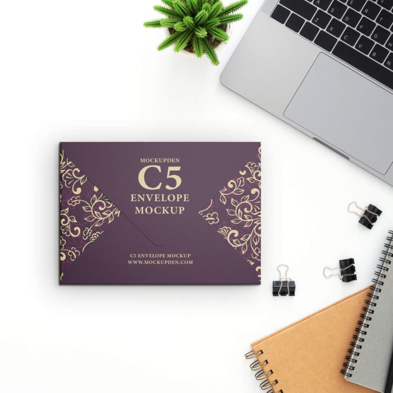 Free C5 Envelope Mockup PSD Template