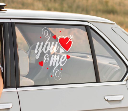 Free Car Window Mockup PSD Template