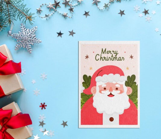 Free Christmas Card Mockup PSD Template (1)