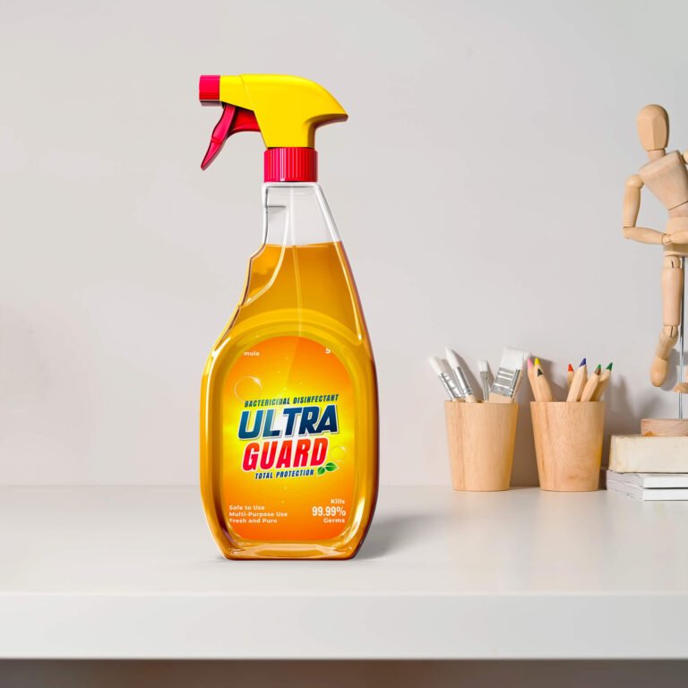 Free Cleaning Spray Bottle Mockup PSD Template